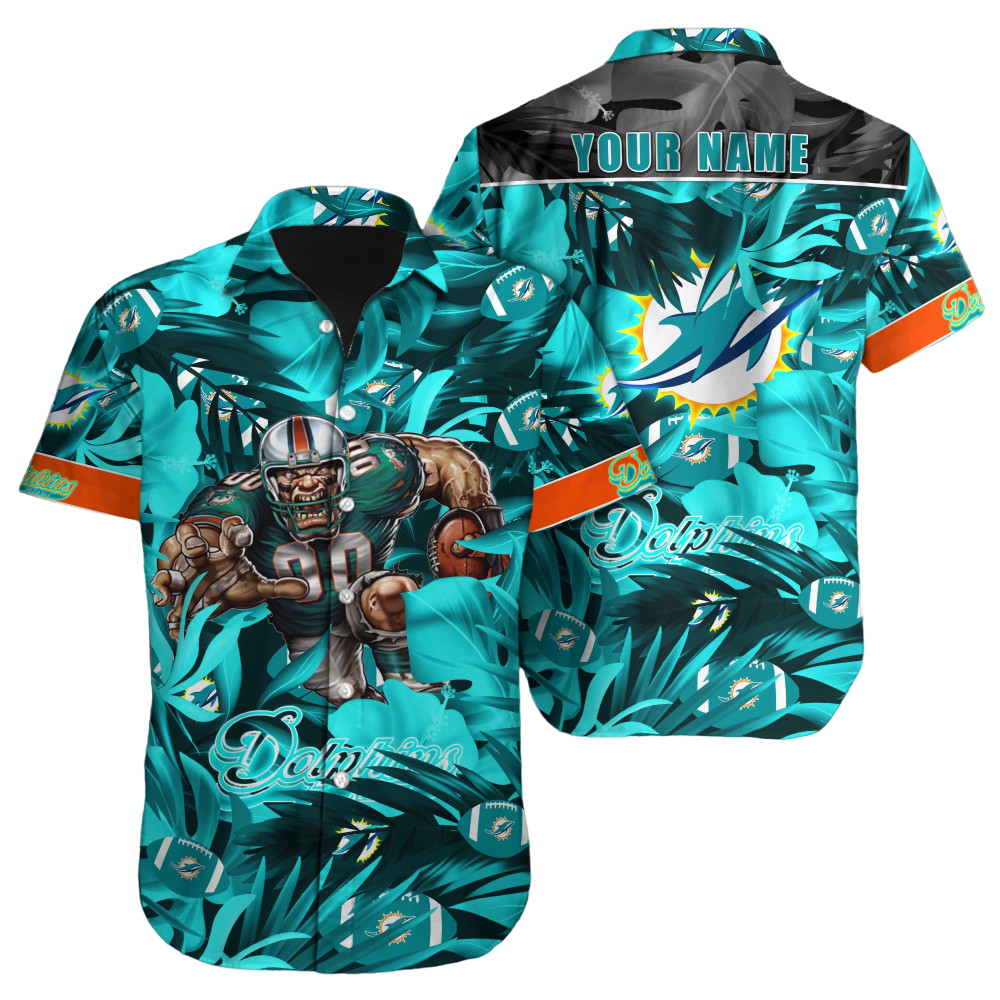 Miami Dolphins Hawaiian Shirt NFL Football Custom Hawaiian Shirt for Men Women Gift For Fans