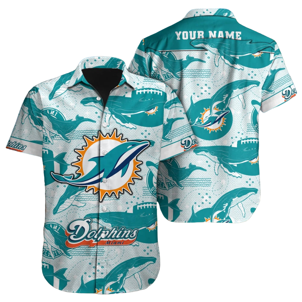 Miami Dolphins Hawaiian Shirt NFL Football Custom Hawaiian Shirt for Men Women Gift For Fans