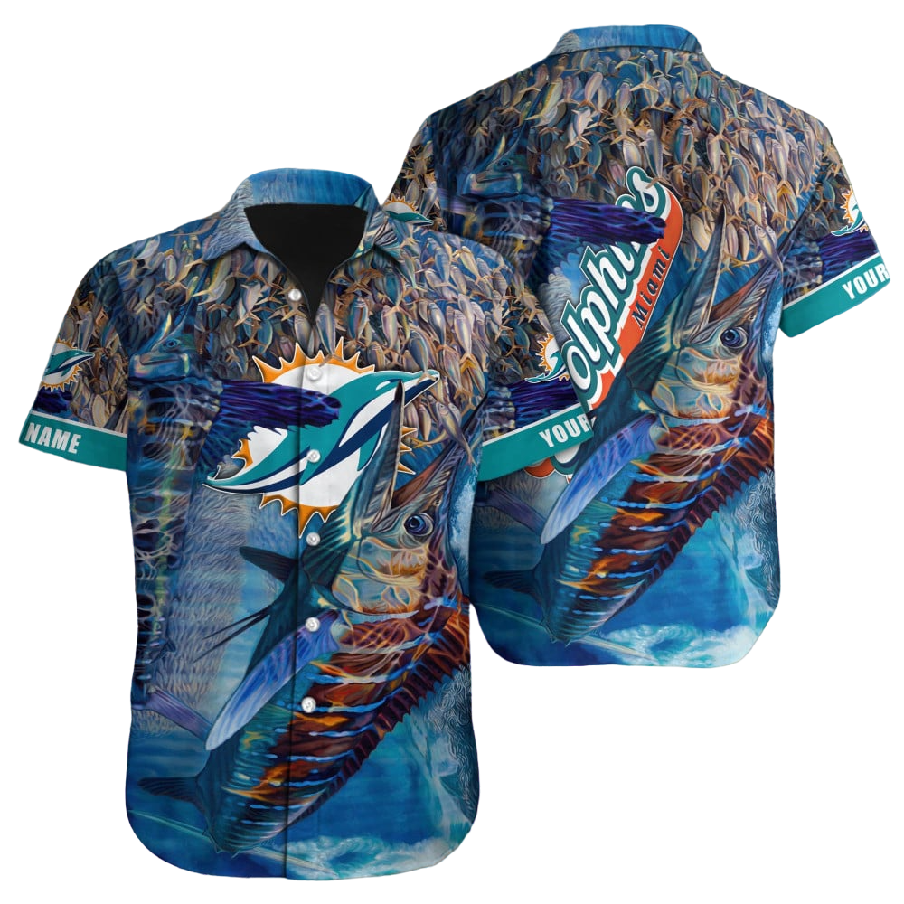 Miami Dolphins Hawaiian Shirt NFL Football Custom Hawaiian Shirt for Men Women Gift For Fans