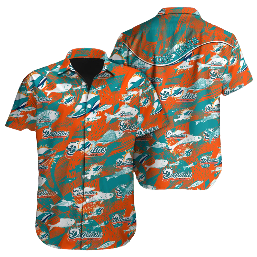 Miami Dolphins Hawaiian Shirt NFL Football Custom Hawaiian Shirt for Men Women Gift For Fans