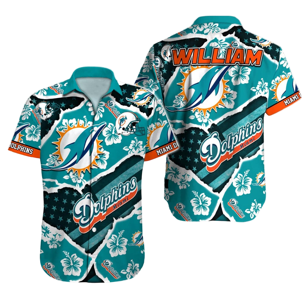 Miami Dolphins Hawaiian Shirt NFL Football Custom Hawaiian Shirt for Men Women Gift For Fans