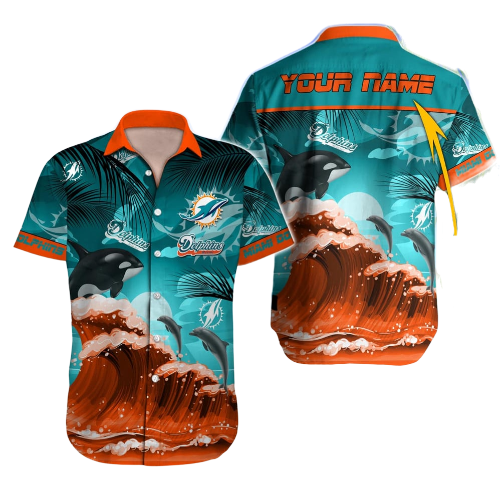 Miami Dolphins Hawaiian Shirt NFL Football Custom Hawaiian Shirt for Men Women Gift For Fans