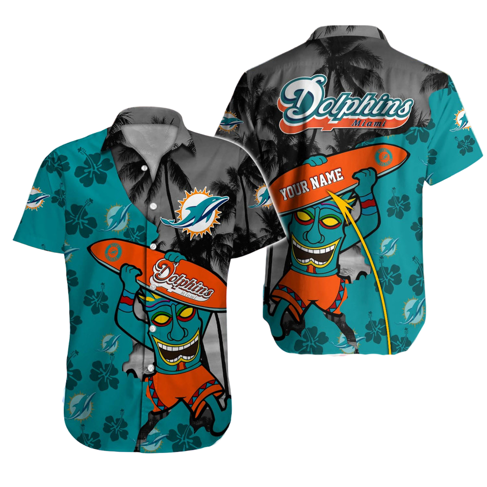 Miami Dolphins Hawaiian Shirt NFL Football Custom Hawaiian Shirt for Men Women Gift For Fans