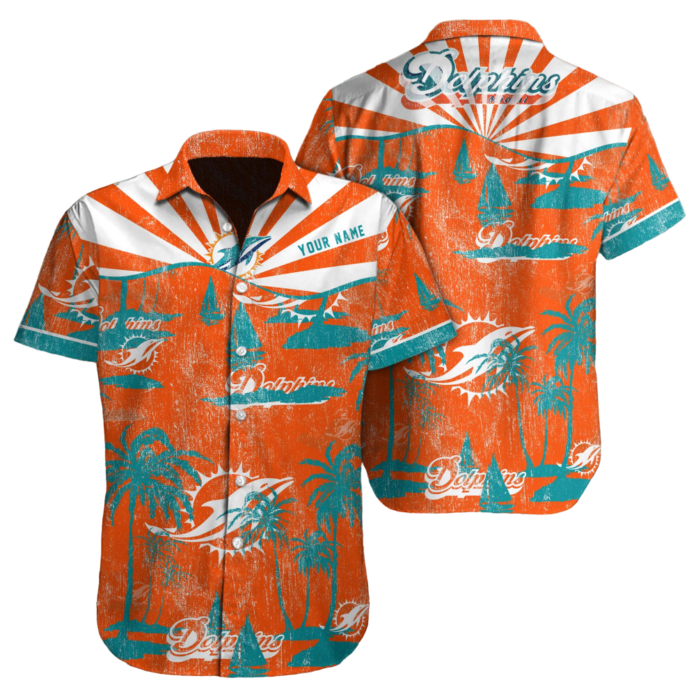 Miami Dolphins Hawaiian Shirt NFL Football Custom Hawaiian Shirt for Men Women Gift For Fans