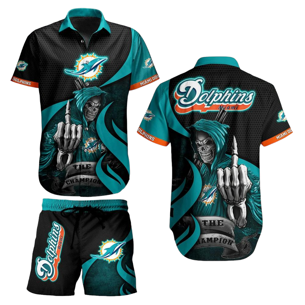 Miami Dolphins NFL Football Hawaiian Shirt And Short Graphic Summer The Champion Gift For Men Women