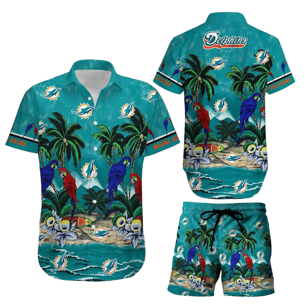 Miami Dolphins NFL Football Hawaiian Shirt And Short Graphic Summer Tropical Pattern New Gift For Men Women