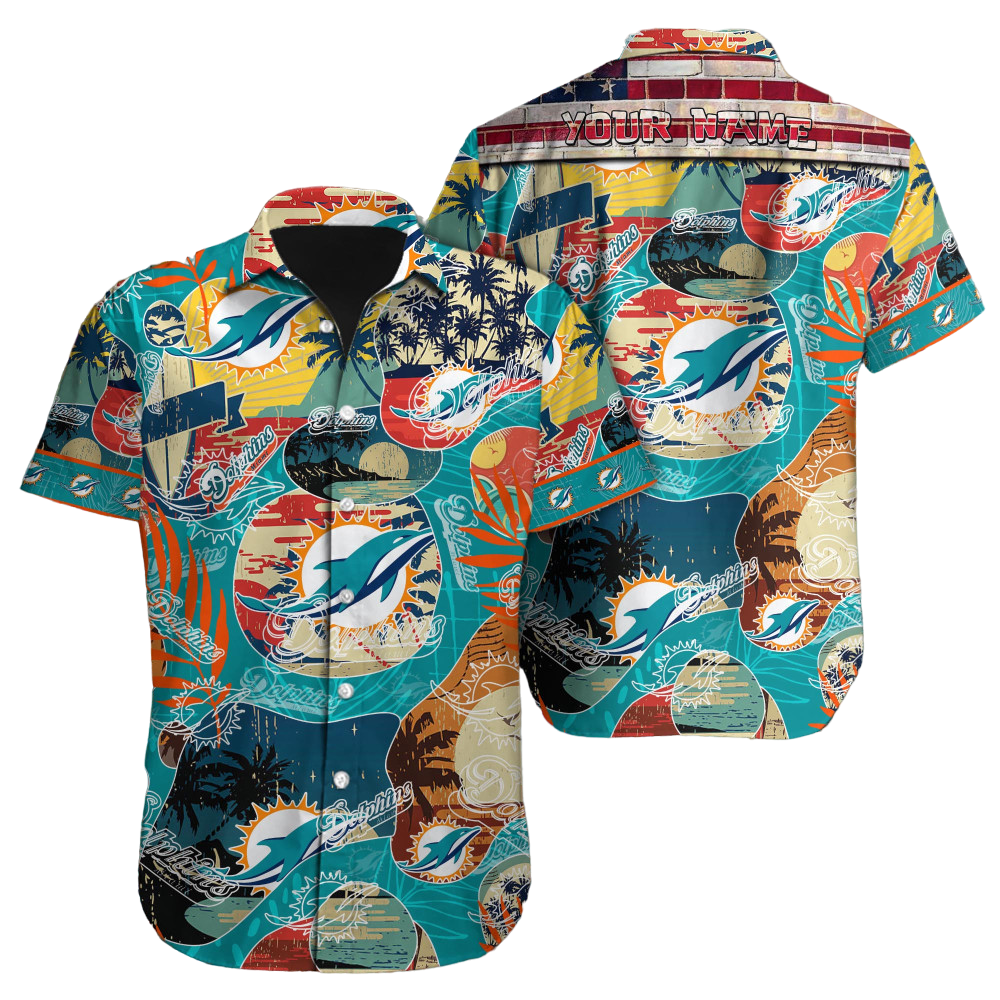 Miami Dolphins NFL NFL Football Custom Hawaiian Shirt for Men Women Gift For Fans