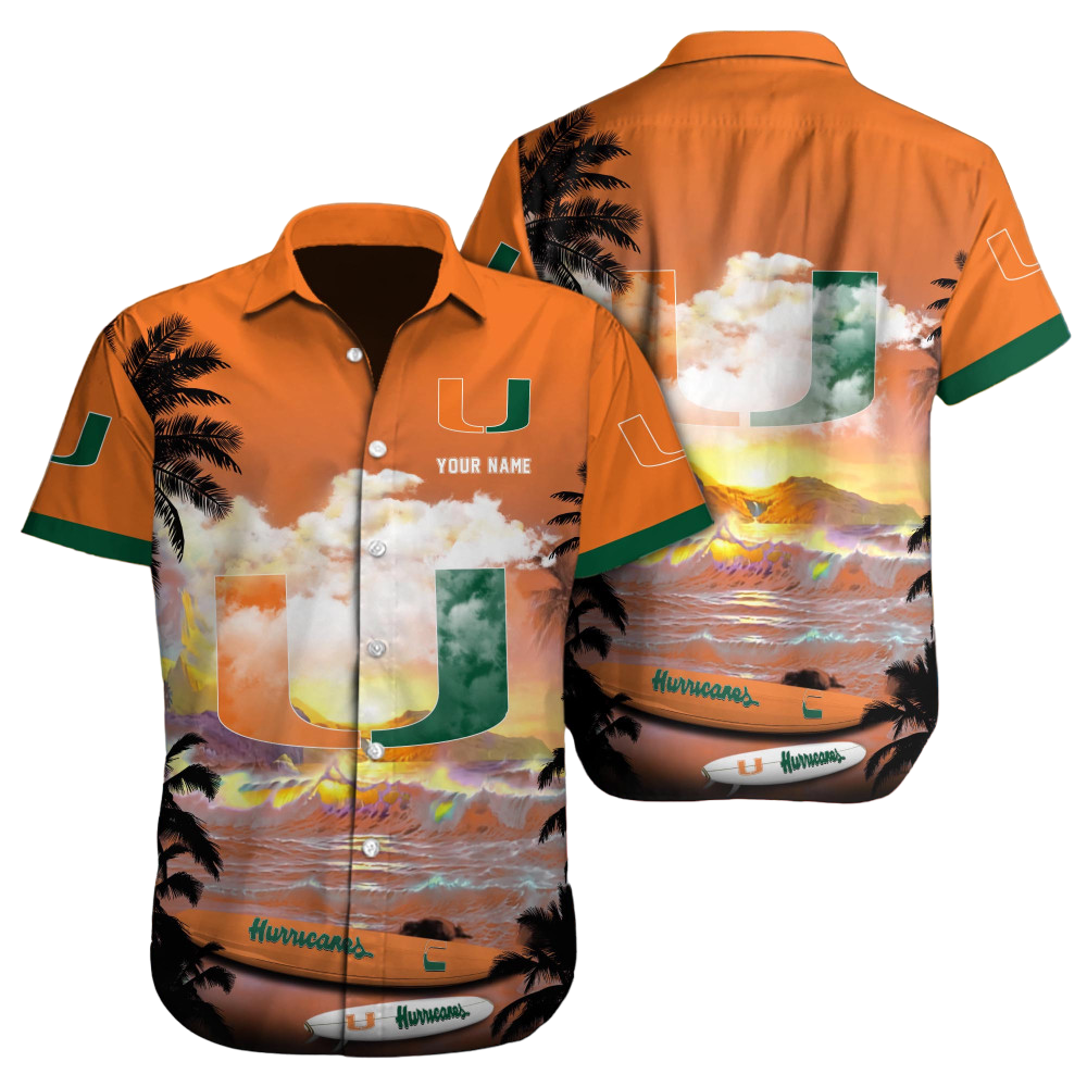 Miami Hurricanes Custom Hawaii Shirt NCAA Shirt for Men Women Gift for Fans