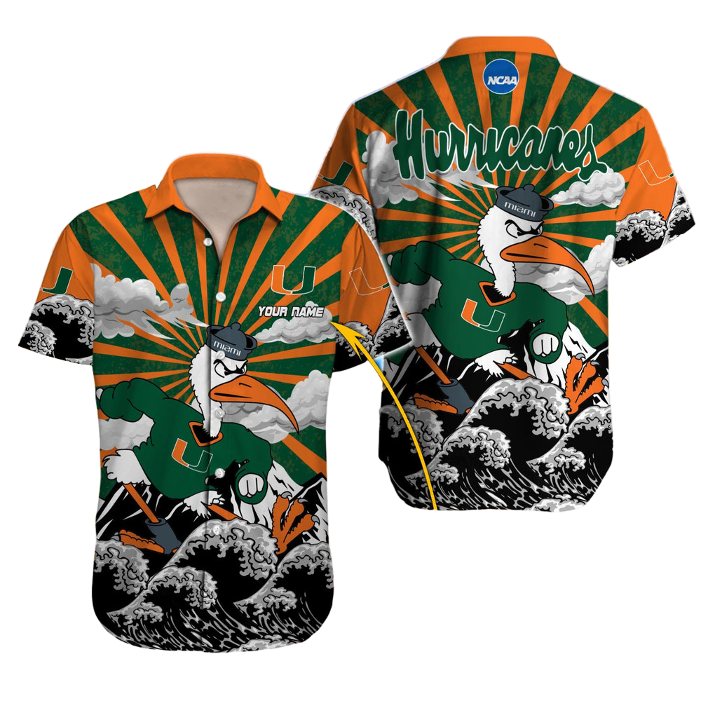 Miami Hurricanes NCAA Hawaiian Shirt Custom Hawaii Shirt for Men Women Gift for Fans