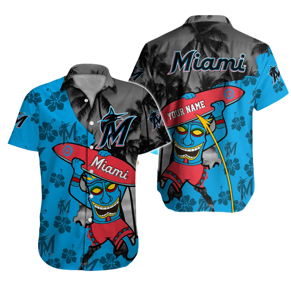 Miami Marlins MLB Hawaiian Shirt Custom Hawaii Shirt for Men Women Gift for Fans