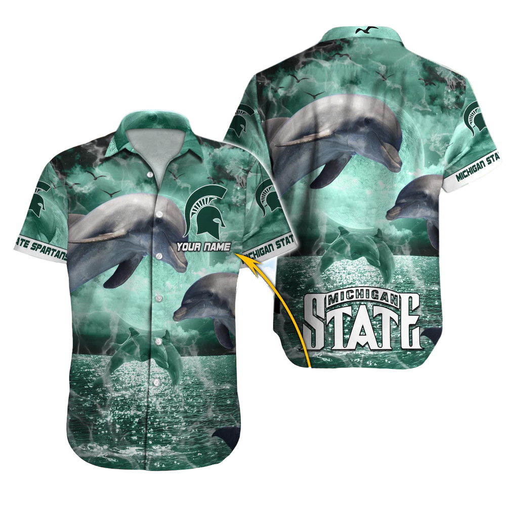 Michigan State Spartans NCAA Hawaiian Shirt Custom Hawaii Shirt for Men Women Gift for Fans