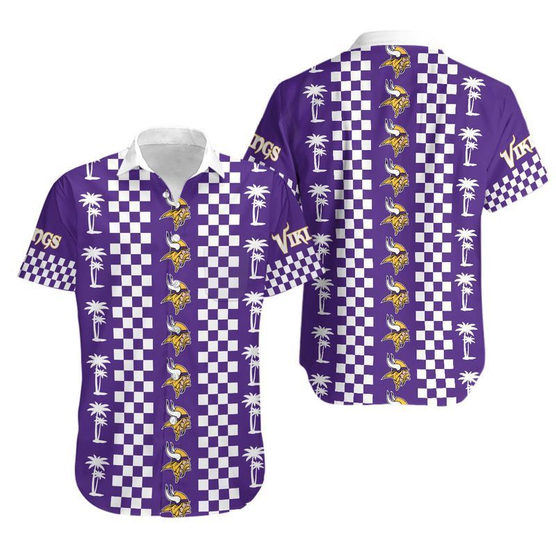 Minnesota Vikings Coconut Trees Hawaii Shirt for Men Women