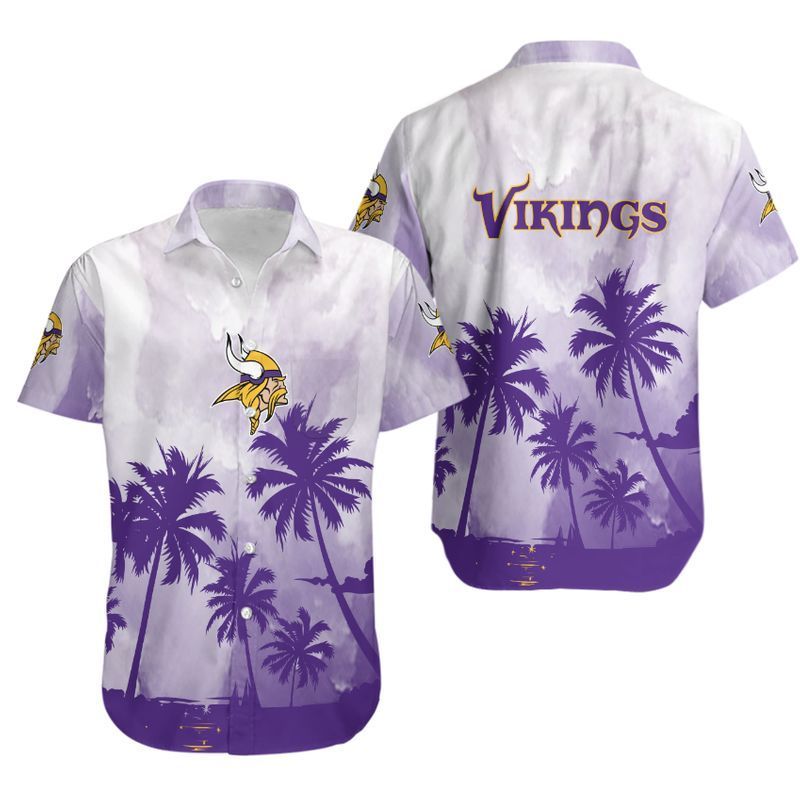 Minnesota Vikings Coconut Trees NFL Gift For Fan Hawaiian Shirt Aloha Shirt for Men Women