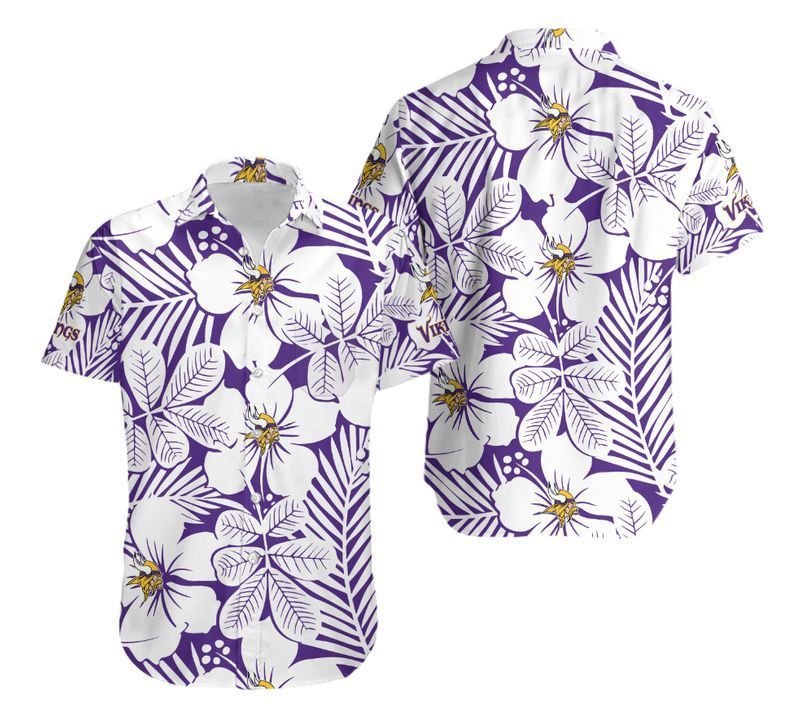 Minnesota Vikings Flower Hawaii Shirt for Men Women