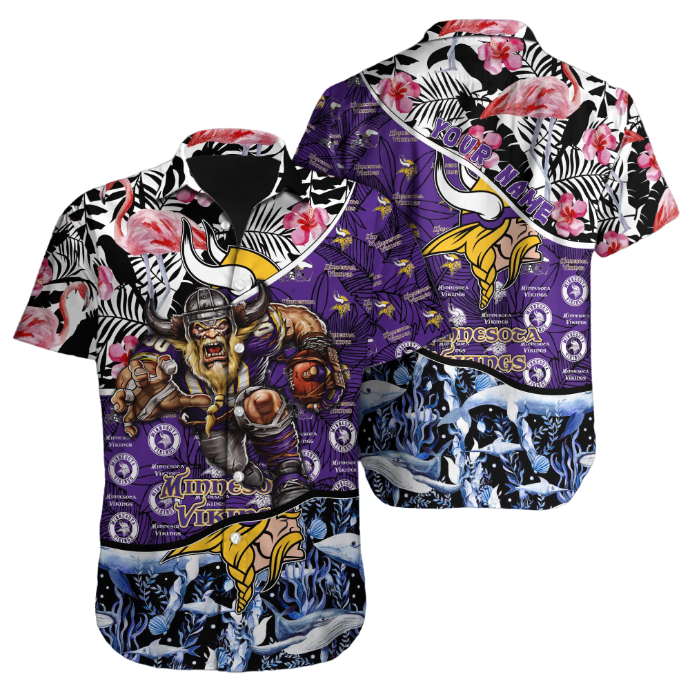 Minnesota Vikings Hawaiian Shirt NFL Football Custom Hawaiian Shirt for Men Women Gift For Fans