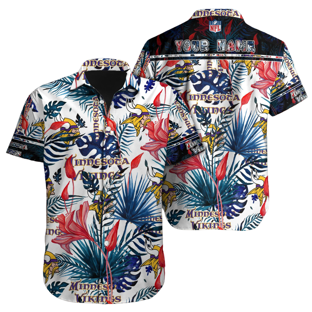 Minnesota Vikings Hawaiian Shirt NFL Football Custom Hawaiian Shirt for Men Women Gift For Fans