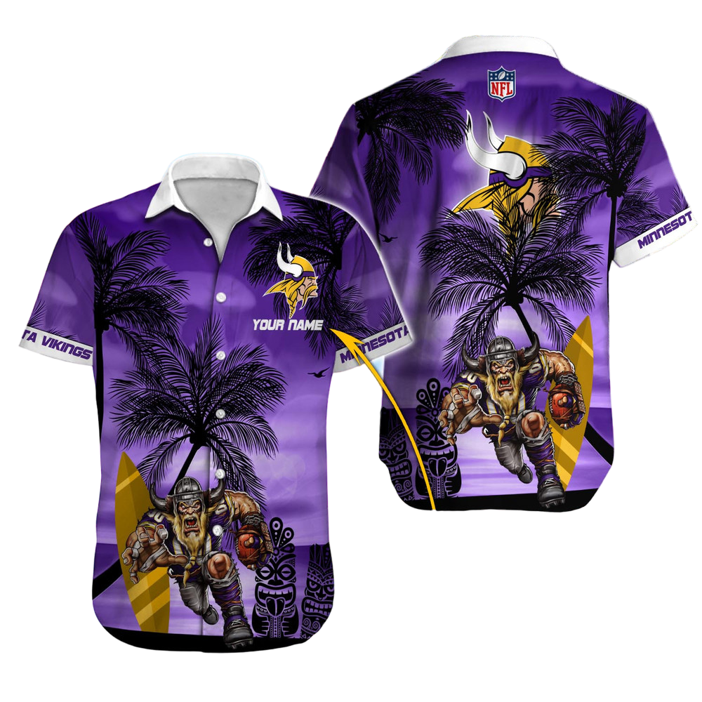 Minnesota Vikings Hawaiian Shirt NFL Football Custom Hawaiian Shirt for Men Women Gift For Fans