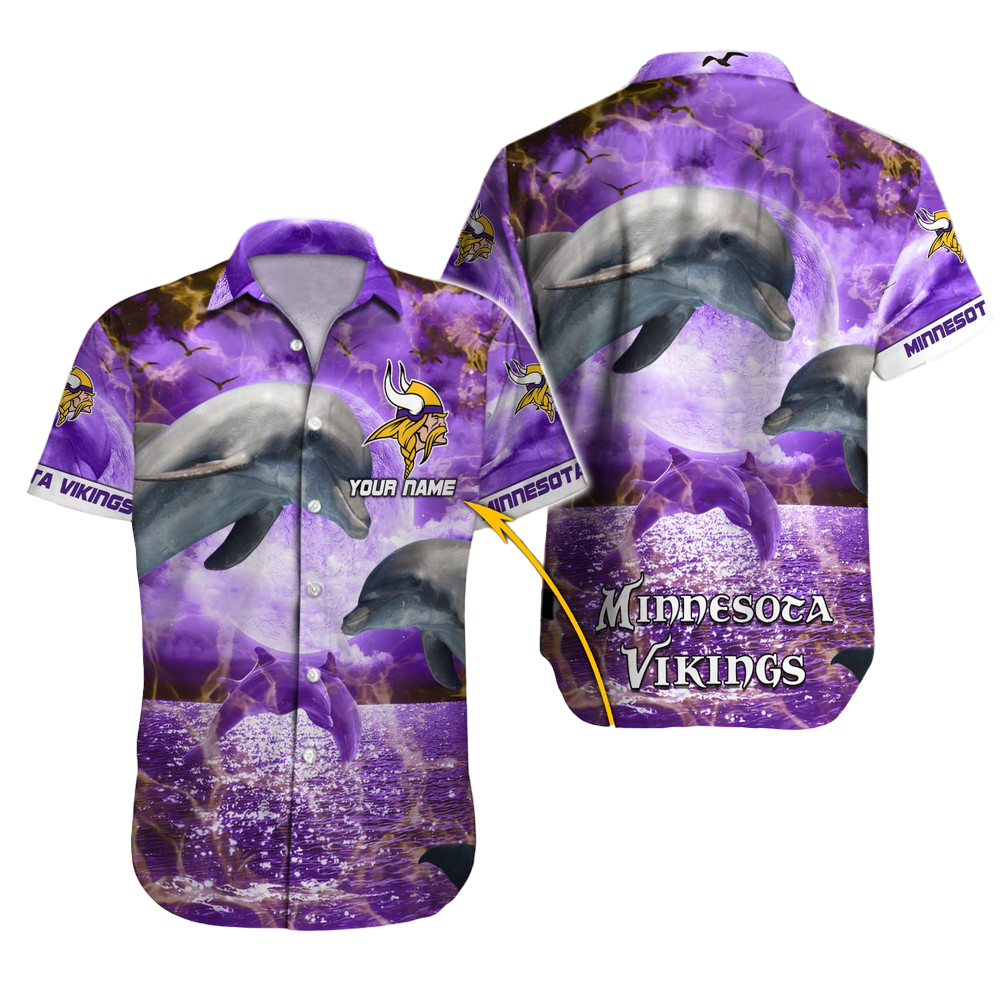 Minnesota Vikings Hawaiian Shirt NFL Football Custom Hawaiian Shirt for Men Women Gift For Fans