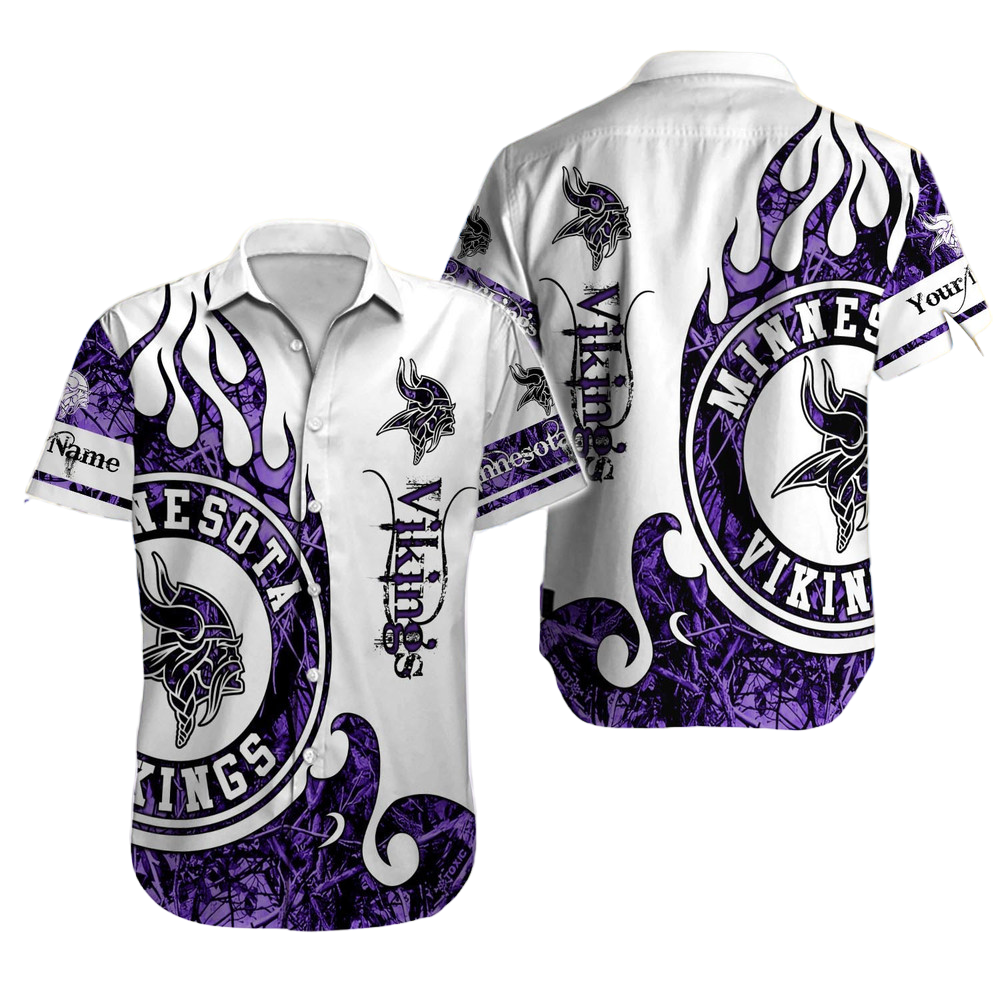 Minnesota Vikings Hawaiian Shirt NFL Football Custom Hawaiian Shirt for Men Women Gift For Fans