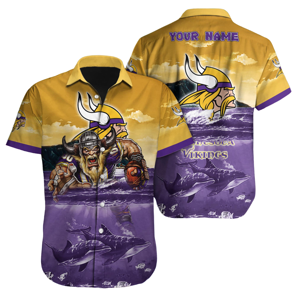 Minnesota Vikings Hawaiian Shirt NFL Football Custom Hawaiian Shirt for Men Women Gift For Fans