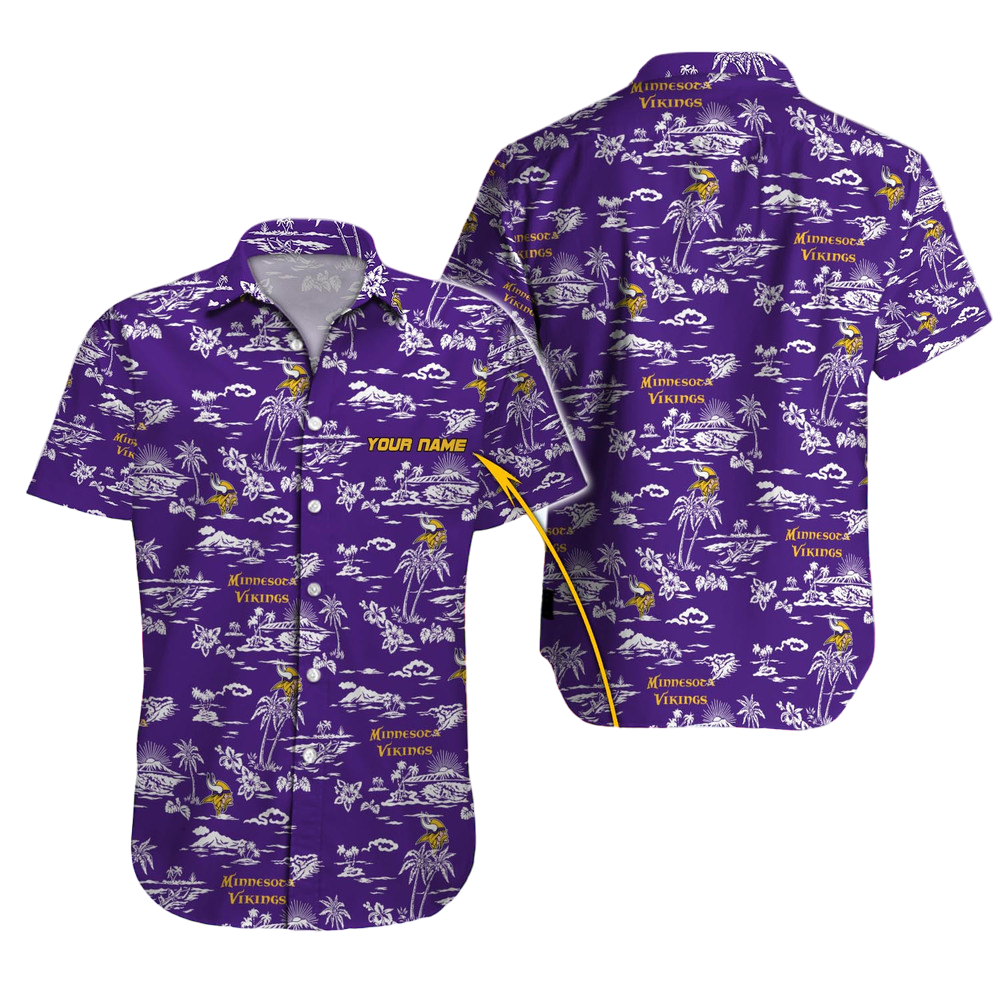 Minnesota Vikings Hawaiian Shirt NFL Football Custom Hawaiian Shirt for Men Women Gift For Fans