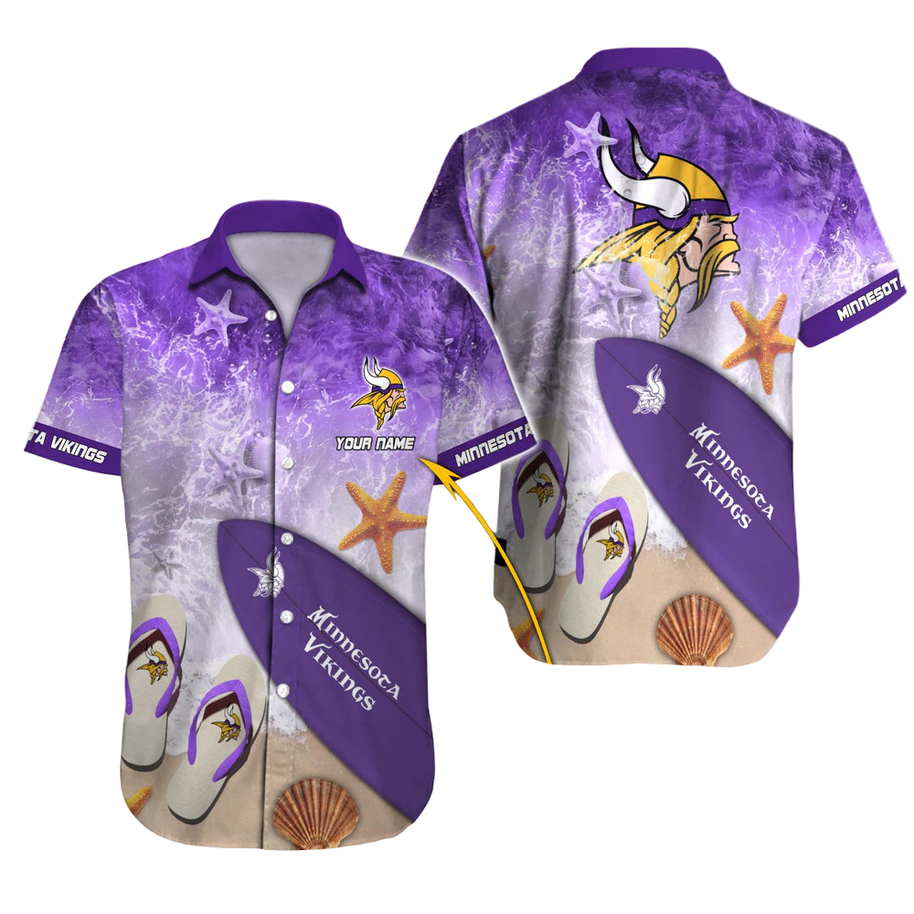 Minnesota Vikings Hawaiian Shirt NFL Football Custom Hawaiian Shirt for Men Women Gift For Fans