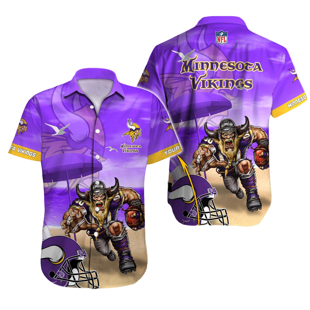 Minnesota Vikings Hawaiian Shirt NFL Football Custom Hawaiian Shirt for Men Women Gift For Fans