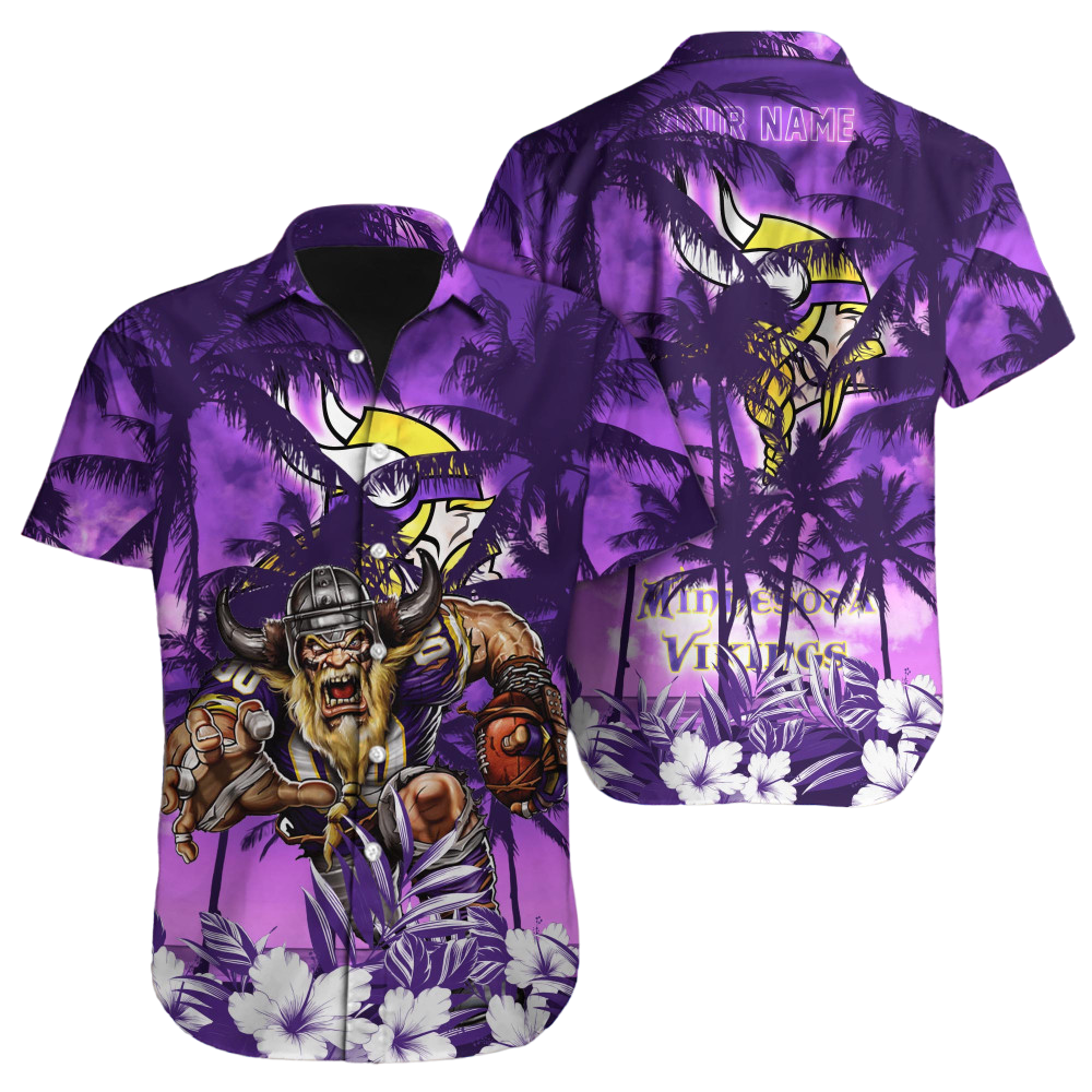 Minnesota Vikings Hawaiian Shirt NFL Football Custom Hawaiian Shirt for Men Women Gift For Fans