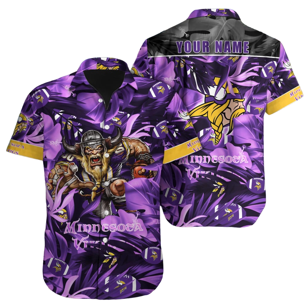 Minnesota Vikings Hawaiian Shirt NFL Football Custom Hawaiian Shirt for Men Women Gift For Fans