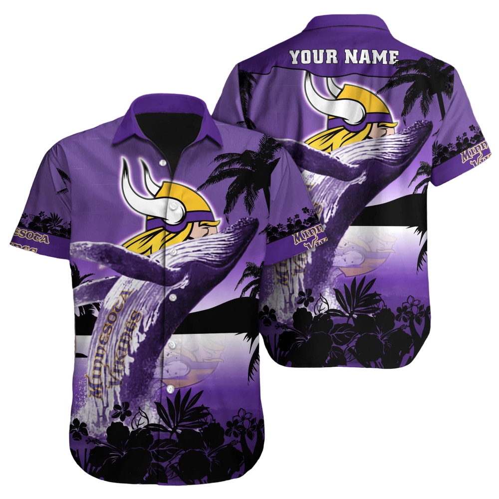 Minnesota Vikings Hawaiian Shirt NFL Football Custom Hawaiian Shirt for Men Women Gift For Fans