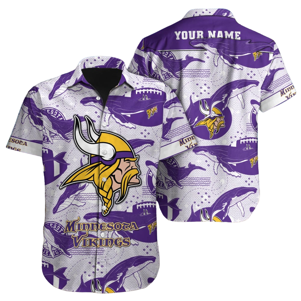 Minnesota Vikings Hawaiian Shirt NFL Football Custom Hawaiian Shirt for Men Women Gift For Fans