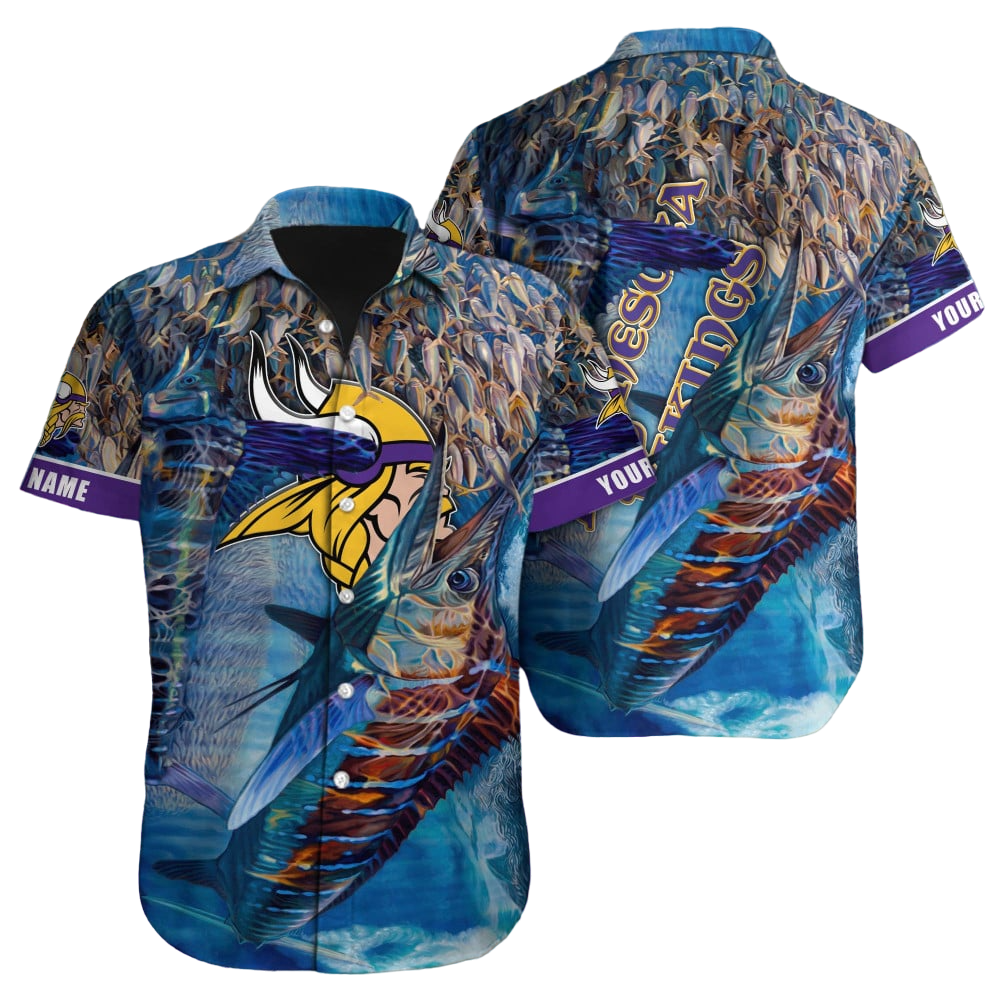 Minnesota Vikings Hawaiian Shirt NFL Football Custom Hawaiian Shirt for Men Women Gift For Fans