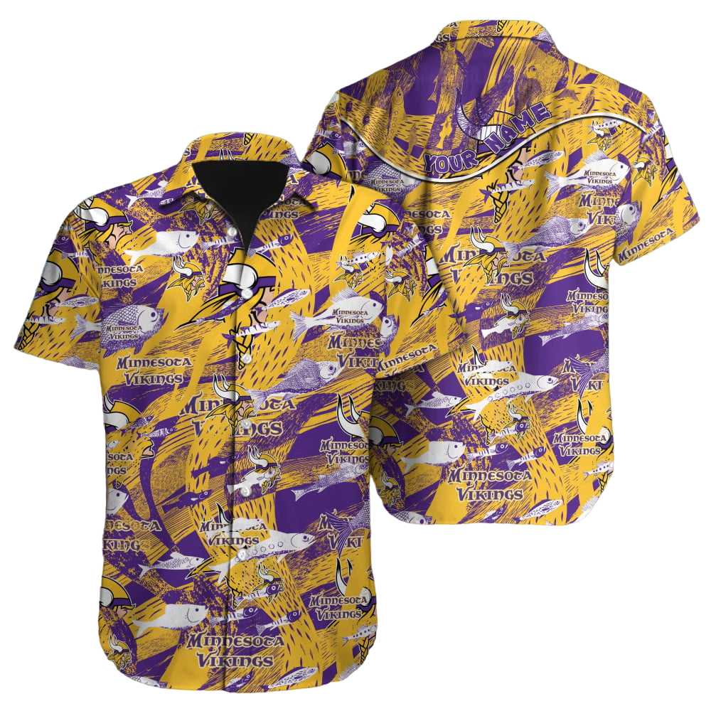 Minnesota Vikings Hawaiian Shirt NFL Football Custom Hawaiian Shirt for Men Women Gift For Fans