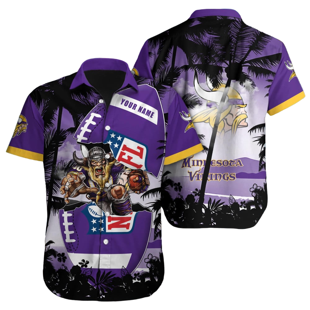 Minnesota Vikings Hawaiian Shirt NFL Football Custom Hawaiian Shirt for Men Women Gift For Fans