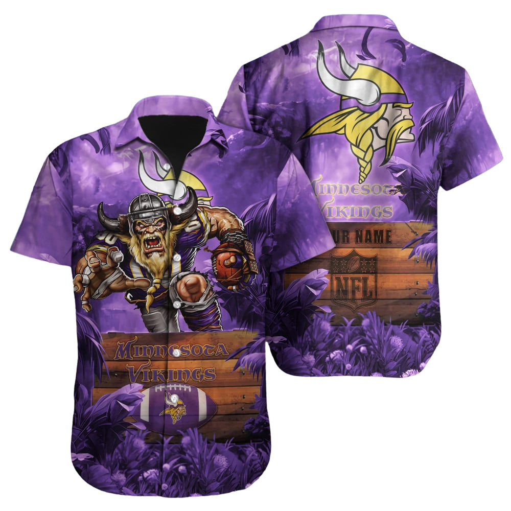 Minnesota Vikings Hawaiian Shirt NFL Football Custom Hawaiian Shirt for Men Women Gift For Fans