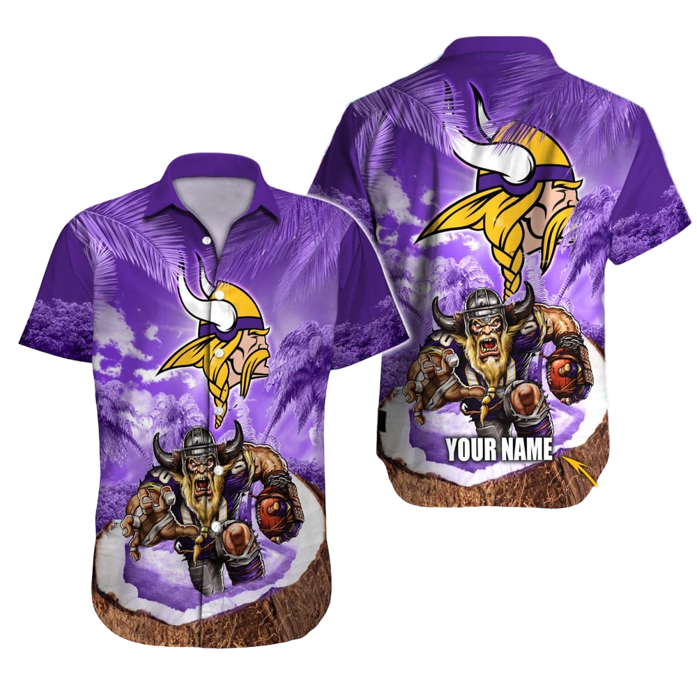 Minnesota Vikings Hawaiian Shirt NFL Football Custom Hawaiian Shirt for Men Women Gift For Fans