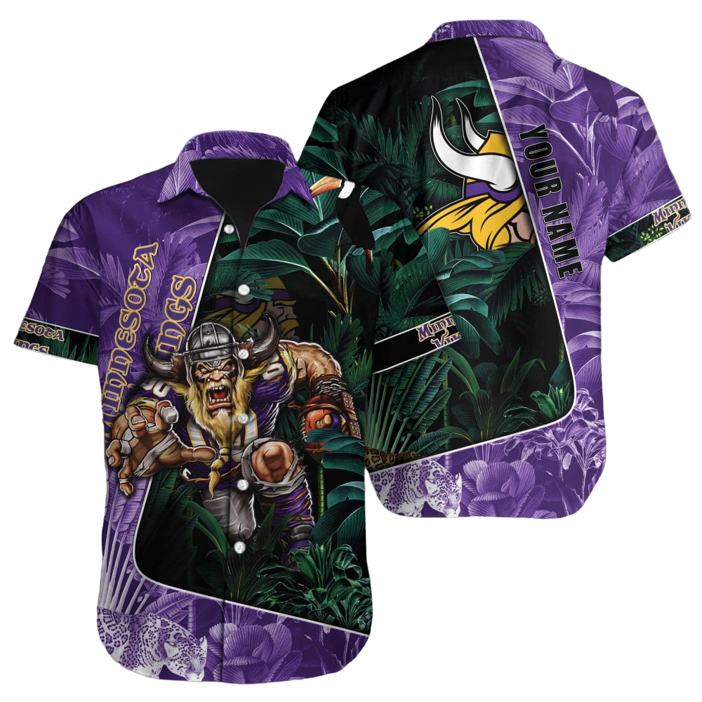 Minnesota Vikings Hawaiian Shirt NFL Football Custom Hawaiian Shirt for Men Women Gift For Fans