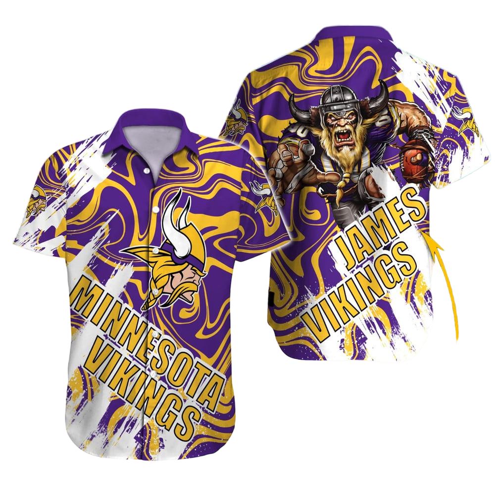 Minnesota Vikings Hawaiian Shirt NFL Football Custom Hawaiian Shirt for Men Women Gift For Fans