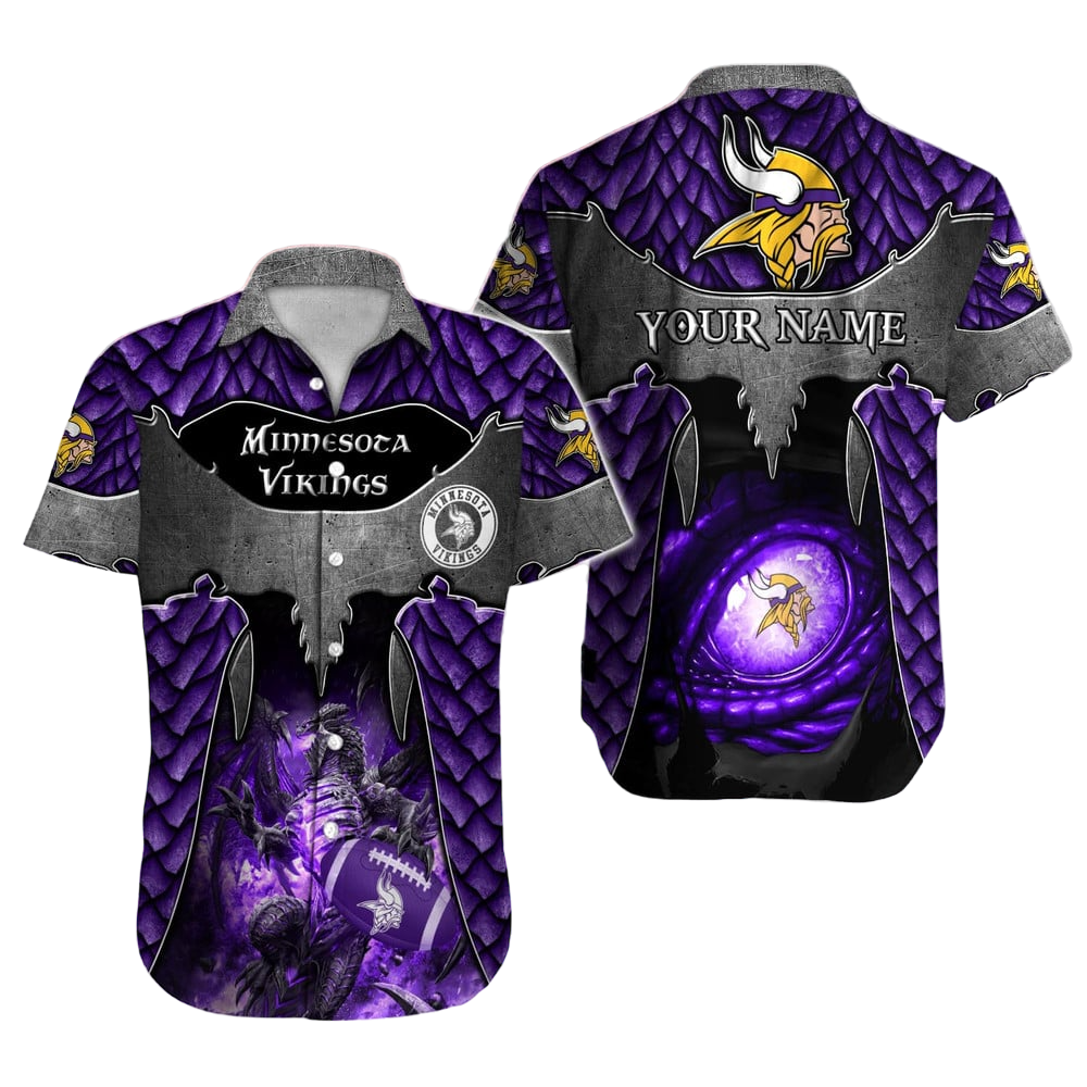 Minnesota Vikings Hawaiian Shirt NFL Football Custom Hawaiian Shirt for Men Women Gift For Fans