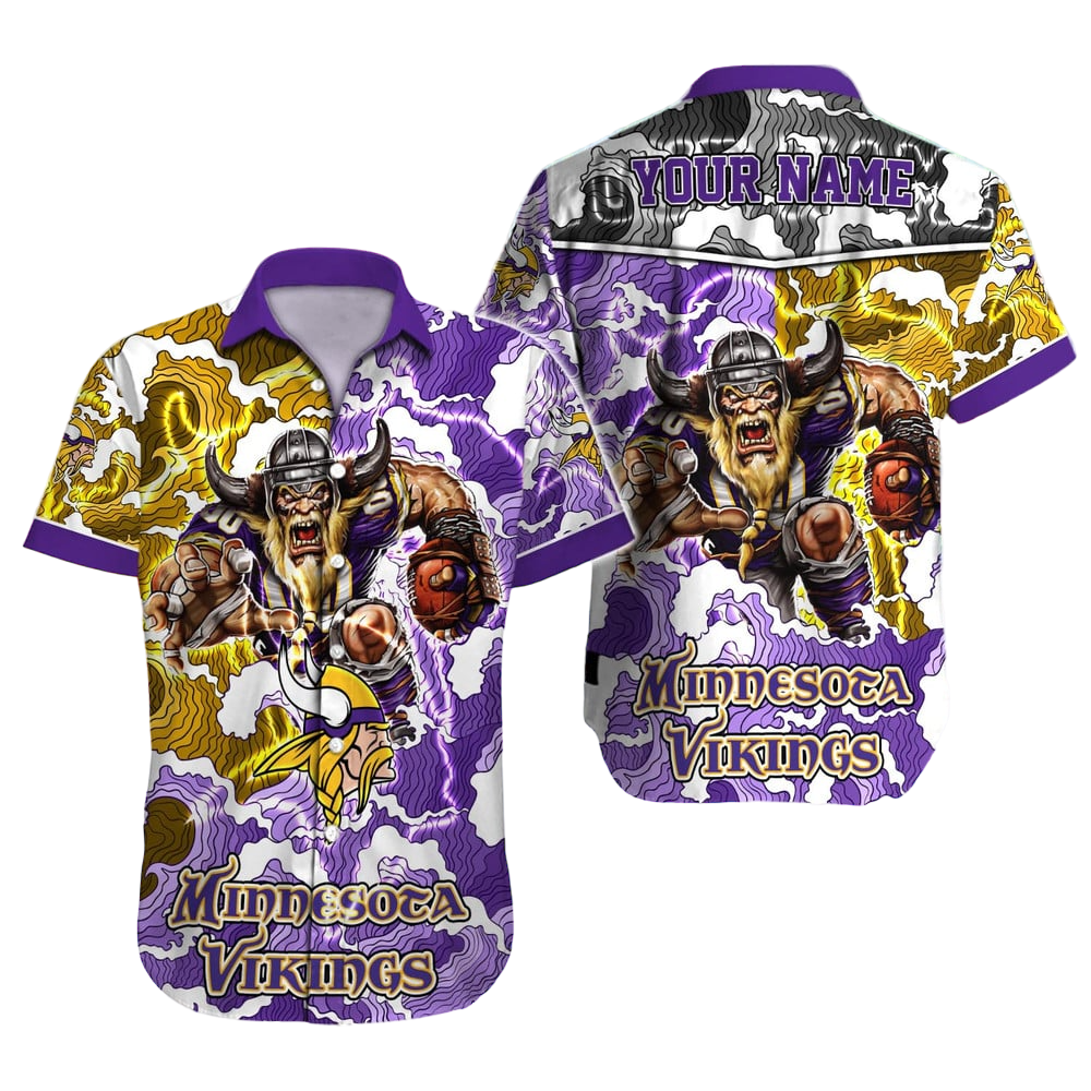 Minnesota Vikings Hawaiian Shirt NFL Football Custom Hawaiian Shirt for Men Women Gift For Fans