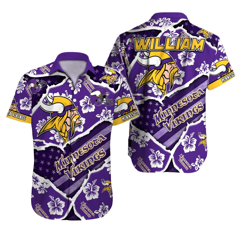 Minnesota Vikings Hawaiian Shirt NFL Football Custom Hawaiian Shirt for Men Women Gift For Fans