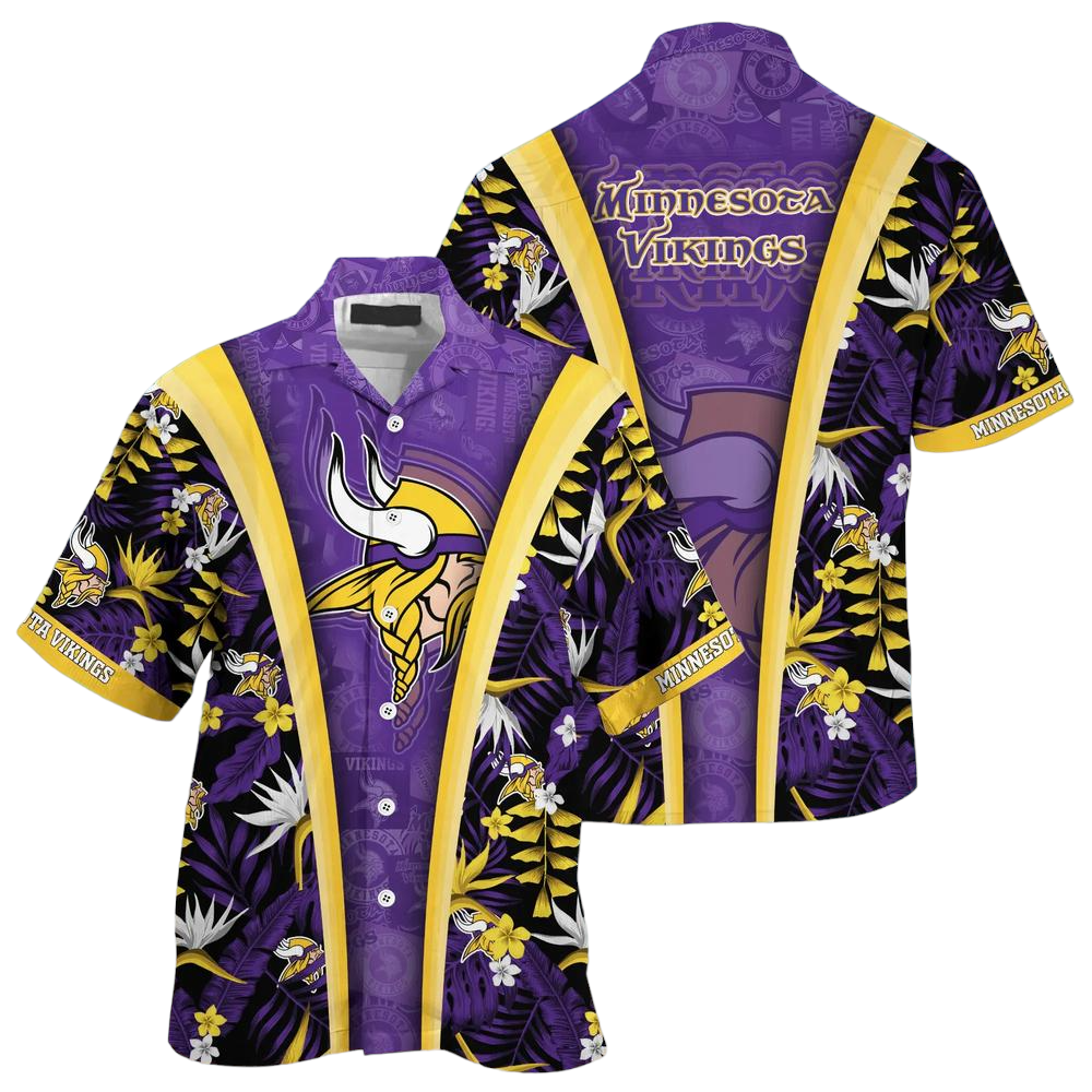 Minnesota Vikings NFL Beach Summer Hawaiian Shirt Gifts For Sports Football Fans