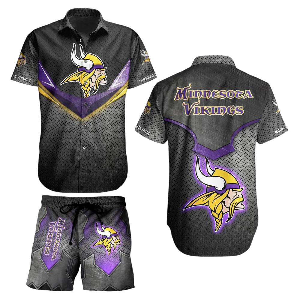 Minnesota Vikings NFL Football Hawaiian Shirt And Short Beach Shirt Short Style For Big Fans