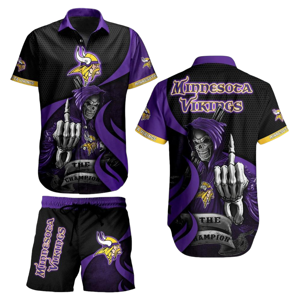 Minnesota Vikings NFL Football Hawaiian Shirt And Short Graphic Summer The Champion Gift For Men Women