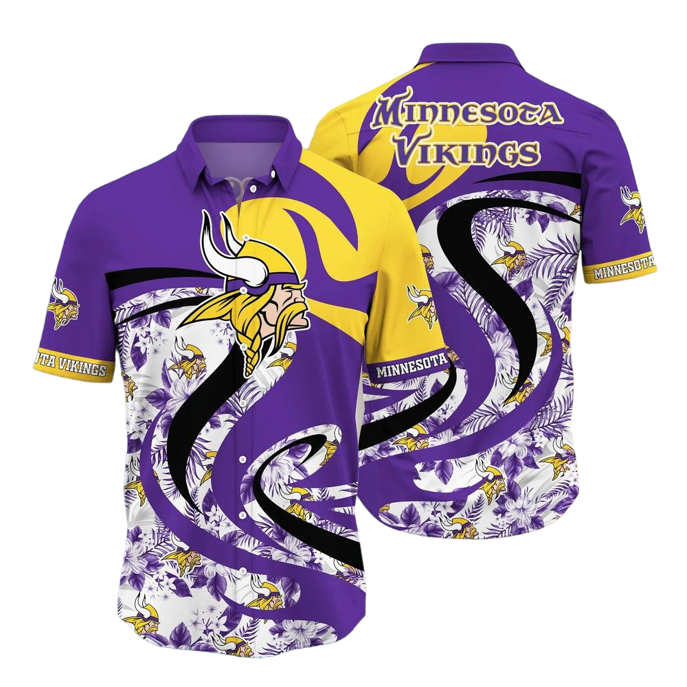 Minnesota Vikings NFL Hawaii Shirt Tropical Pattern Graphic This Summer Gift For Fan NFL