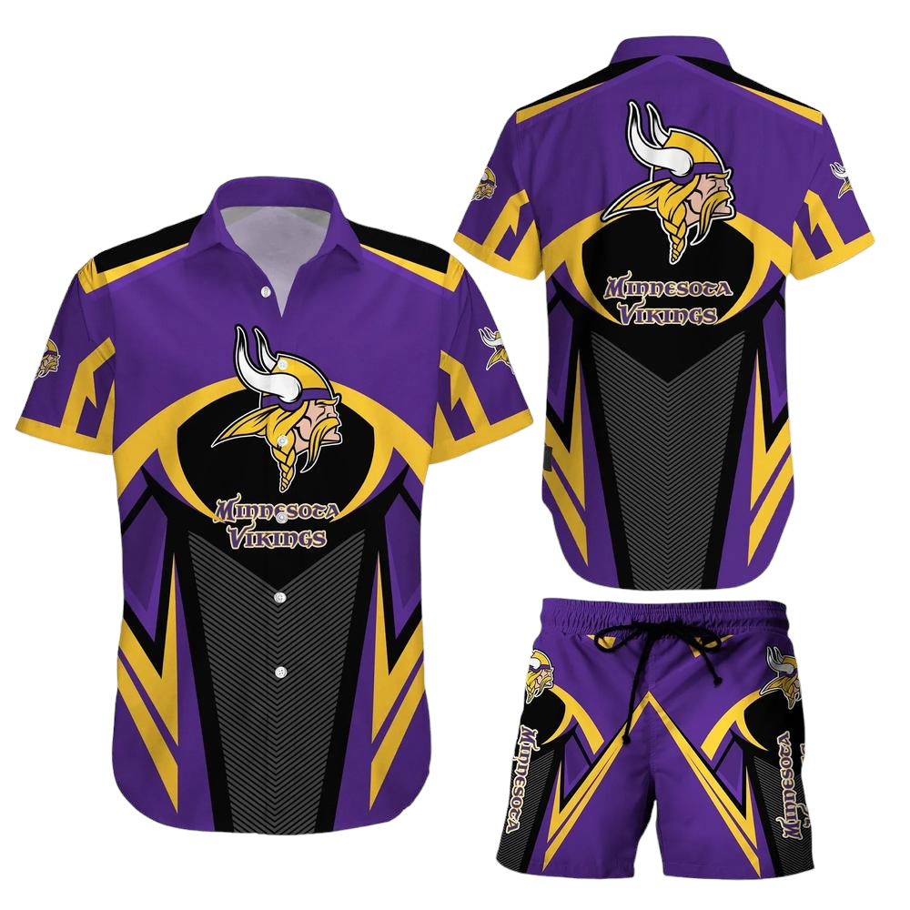 Minnesota Vikings NFL Hawaiian Shirt And Short Best Gift For Football NFL Fans