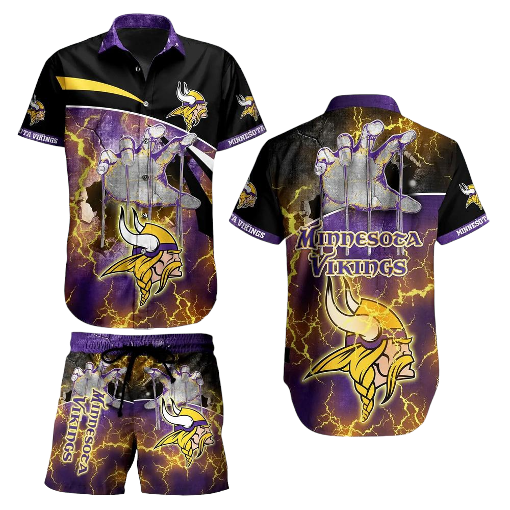 Minnesota Vikings NFL Hawaiian Shirt And Short Style Summer Luzgear Store