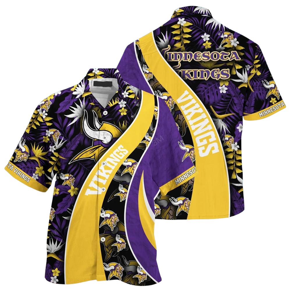 Minnesota Vikings NFL Hawaiian Shirt With Tropical Pattern For Your Loved Ones