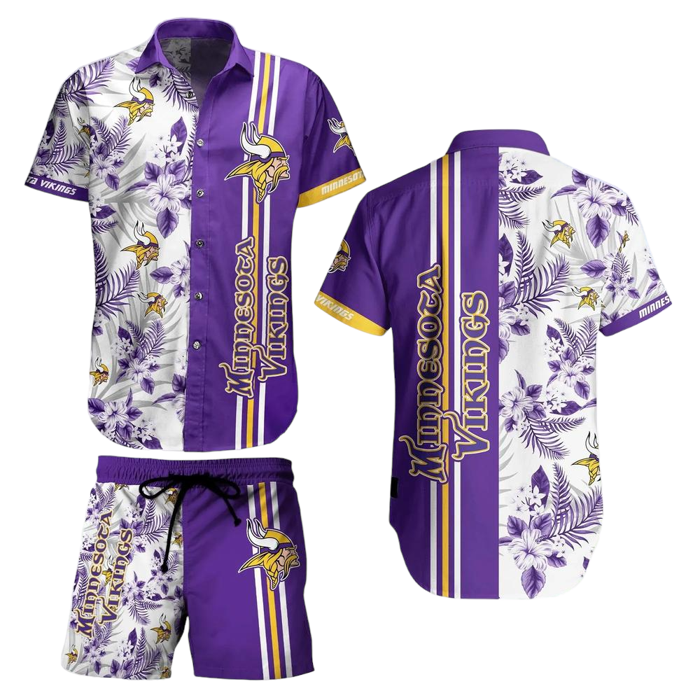 Minnesota Vikings NFL Hawaiian Shirt Tropical Pattern Summer Shirt Style New Gift For Best Fan