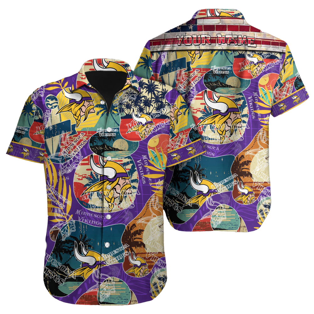 Minnesota Vikings NFL NFL Football Custom Hawaiian Shirt for Men Women Gift For Fans